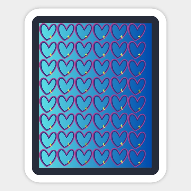 blue heart Sticker by Light Up Glow 